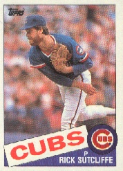1985 Topps Baseball Cards      072      Rick Sutcliffe